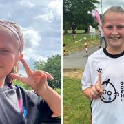 Sophie Davies, 11, is about to finish her challenge of running 100 kilometres in just one month.