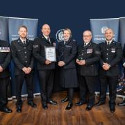 (L-R) Special Constable McSevich, Special Constable Wilson, Special Sergeant Powell, ACC Tara McGovern, Special Sergeant Gladdish, Special Constable, Special Constable Burns