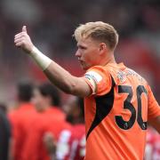 Southampton goalkeeper Aaron Ramsdale applaud the fans after the final whistle in the Premier League match at St Mary's Stadium, Southampton. Picture date: Sunday May 25, 2025.