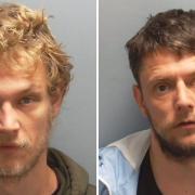 Marc Bache, left, and Andrew Lewis, right, who have been jailed for four and a half years each.