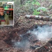 The smouldering peat-ground