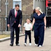 Paul Holmes with Teddy and his mum Laura