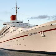 SS Festivale docked in Barbados on the 26th of February, 1987.