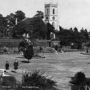 an oil painting of Shirley Recreation Ground in 1934, commissioned by The Friends of St James Park (FoSJP) in Shirley, Southampton, which is on display in the community cafe in St.James' Park.