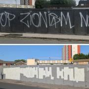 ‘Zionsim’ graffiti painted over after being called a ‘vile act of vandalism’