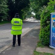 Officers celebrated as nobody was caught speeding.