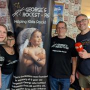 Dave Roseby and Gary Parker with George’s Mum and grandparents