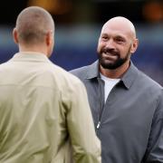 England coach Tyson Fury slipped a swear word into his pre-match talk to the England side ahead of Soccer Aid 2025 (Martin Rickett/PA)