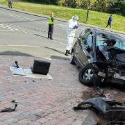 The car hit a house in Beckbury Road, Coventry (Barry Dean/PA)