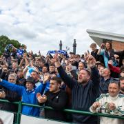 AFC Totton fans pictured at their side's recent promotion play-off final