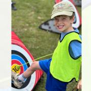 Billy Fisher lands a bullseye at school archery event