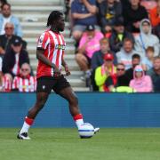 Southampton's Joachim Kayi Sanda during his senior St Mary's debut against Arsenal.