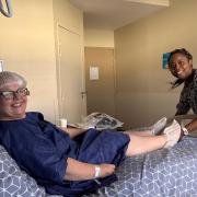 Deborah pre-surgery with Susan from ESA