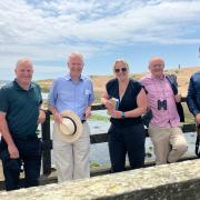 Environment Agency Chair Alan Lovell with Hurst Spit to Lymington Strategy team