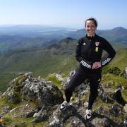 Wales head coach Rhian Wilkinson at the top of Yr Wyddfa (Nick Potts/PA)