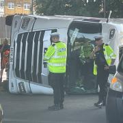 Lorry crashes on its side under Redbridge flyover - live updates