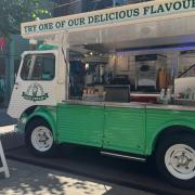 Vintage ice cream van serves cones and canine-friendly scoops
