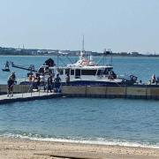 TV crews at Calshot