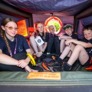 Students from Fareham Academy try out Survival Equipment