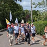 The parade making its way through Romsey
