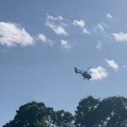 Air ambulance seen in Palmerston Park: Live