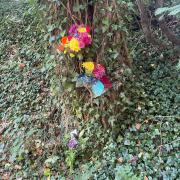 Floral tributes and messages left for teenagers killed in crash