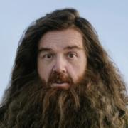 Nick Frost as Hagrid (Aidan Monaghan/HBO)