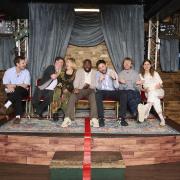 The cast of Channel 4’s A Comedy Thing (left to right) Vittorio Angelone, Dan Tiernan, Olga Koch, Gbemi Oladipo, Mike Rice, Finlay Christie, Micky Overman