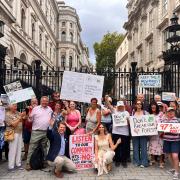 New Forest Together campaigners outside Downing Street, September 7 2026. Photo: LDRS, Maya George