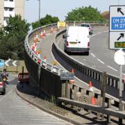 A generic photo of works on the Redbridge Flyover as Southern Water will close one carriageway starting from Sunday night.
