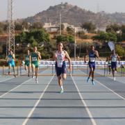 Jon Tilt on his way to 400m hurdles glory in Malaga