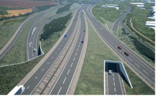 CGI of the new layout showing the new access roads from the A33 and A34