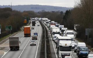 The A34 is closed near Newbury after a crash