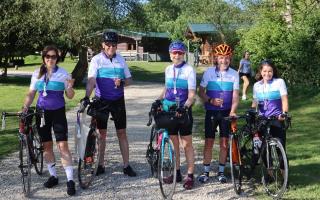 Riders took part in the Dawn to Dusk 100-mile cycle challenge for PLANETS cancer charity.