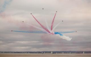 Red Arrows over Ryde.