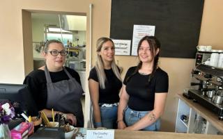 Vicky Betteridge, Danielle Pointer and Livvy Parsons all work at The Country Cafe