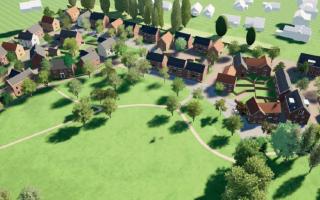 A CGI of the proposed development on grazing land north of Milford Road in Pennington