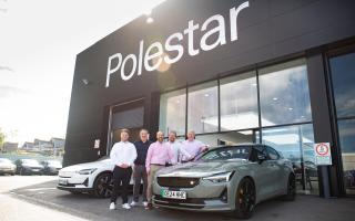 William Bailey-Hobbs, Mike Hutchins, Stuart Wyatt, Jazz Bray and Mark Austin are part of the team at the new Polestar branch