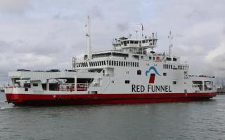 Red Funnel's flagship vehicle ferry, the Red Eagle.