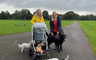 Friends Charlotte Terry (left) and Kerrie Stafford in Riverside Park