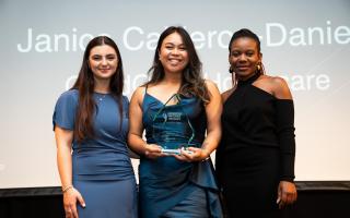 Janica (middle) at the award ceremony