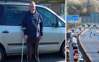 Martin Lisle, 63, was stranded on the M27 for much longer than his 23 minute journey should have taken.