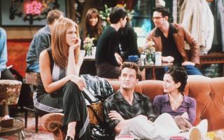 Jennifer Aniston, Matthew Perry, and Courteney Cox in Year 4 of Friends