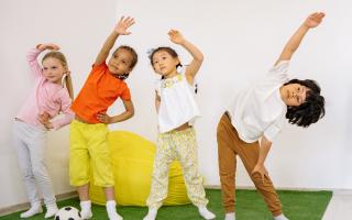 Children exercising to stay healthy