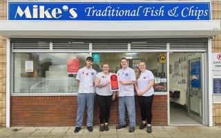 The team at Mike's Traditional Fish & Chips in Eastleigh