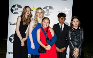 UK Film Academy students on the red carpet at their film premiere