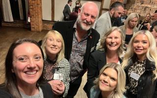 Representatives from South Hampshire College Group gather with fellow finalists at pre-awards drinks reception