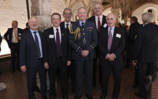 (Left to Right) Royston Smith, John Hannides, Paul Beaver, Air Chief Marshall Sir Richard Knighton (CAS), Mike James and Air Marshall Black Roberston