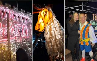 Animations transform Bargate during 2024 Christmas light switch on