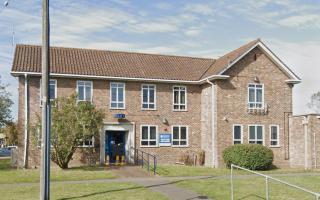 Totton Police Station on Testwood Lane.